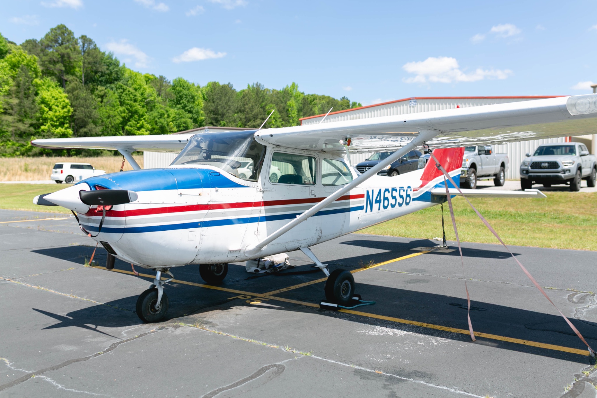 Cessna 172 N46556 parked on the ramp